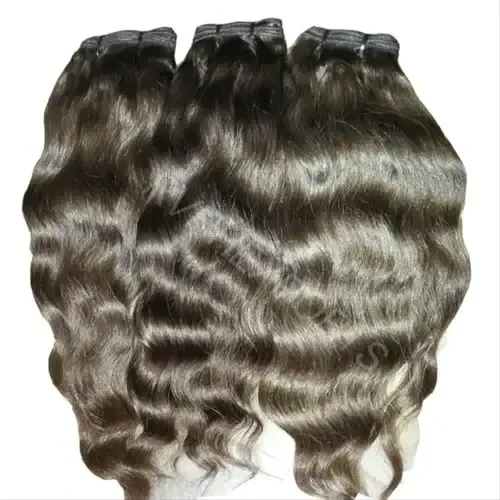 Machine weft remy indian human hair